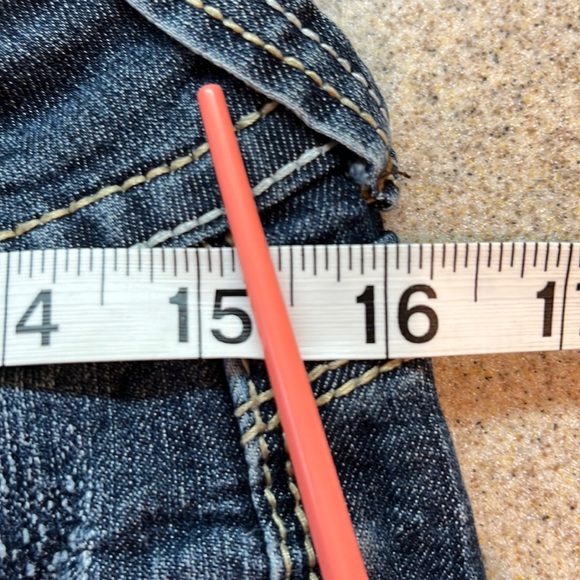 👖Wallflower Distressed Skinny Blue Jeans Women’s 8-10 based on measurements - Picture 15 of 17